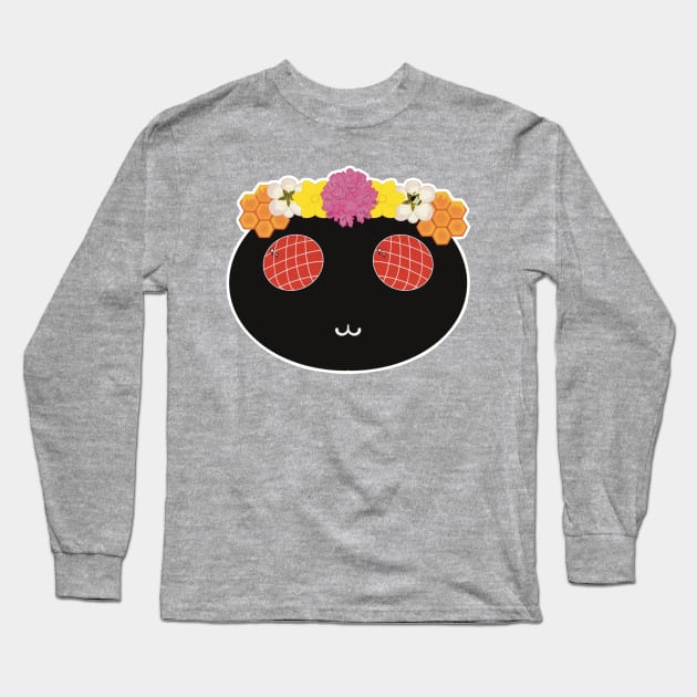 Mothman Flower Crown Long Sleeve T-Shirt by CyR Design Shop